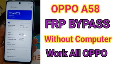New method for bypassing FRP on the OPPO A58 without using a PC using Android 14 New method for bypassing FRP on the OPPO A58 without using a PC using Android 14