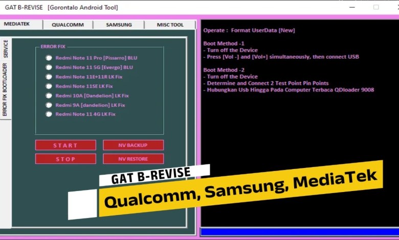 GAT B-REVISE Tool V1.0 Free For Qualcomm, Samsung, GAT B-REVISE Tool V1.0 Free For Qualcomm, Samsung,