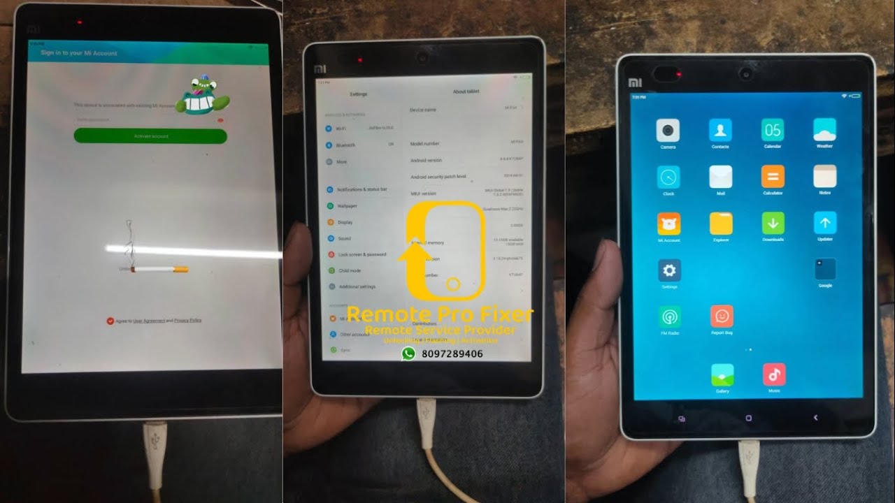 MiPad 1 (mocha) Mi Account Cloud Unlocked Paid Service MiPad 1 (mocha) Mi Account Cloud Unlocked Paid Service