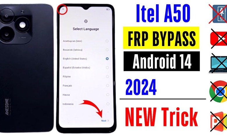 Unlock the mysteries of Itel A50 FRP Bypass on Android 14 with Gmial Account Unlock the mysteries of Itel A50 FRP Bypass on Android 14 with Gmial Account