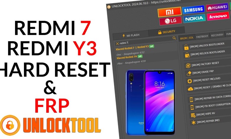 REDMI 7 | Y3 HARD RESET AND FRP WITH UNLOCKTOOL 2024 REDMI 7 | Y3 HARD RESET AND FRP WITH UNLOCKTOOL 2024