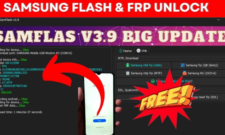 Samflash V3.9 | Samsung Frp unlock | Samsung Lock Samflash V3.9 | Samsung Frp unlock | Samsung Lock