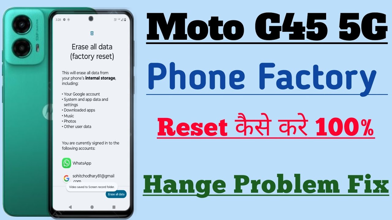 MOTO G45 5G Phone Factory Reset Kaise Kren Problem MOTO G45 5G Phone Factory Reset Kaise Kren Problem