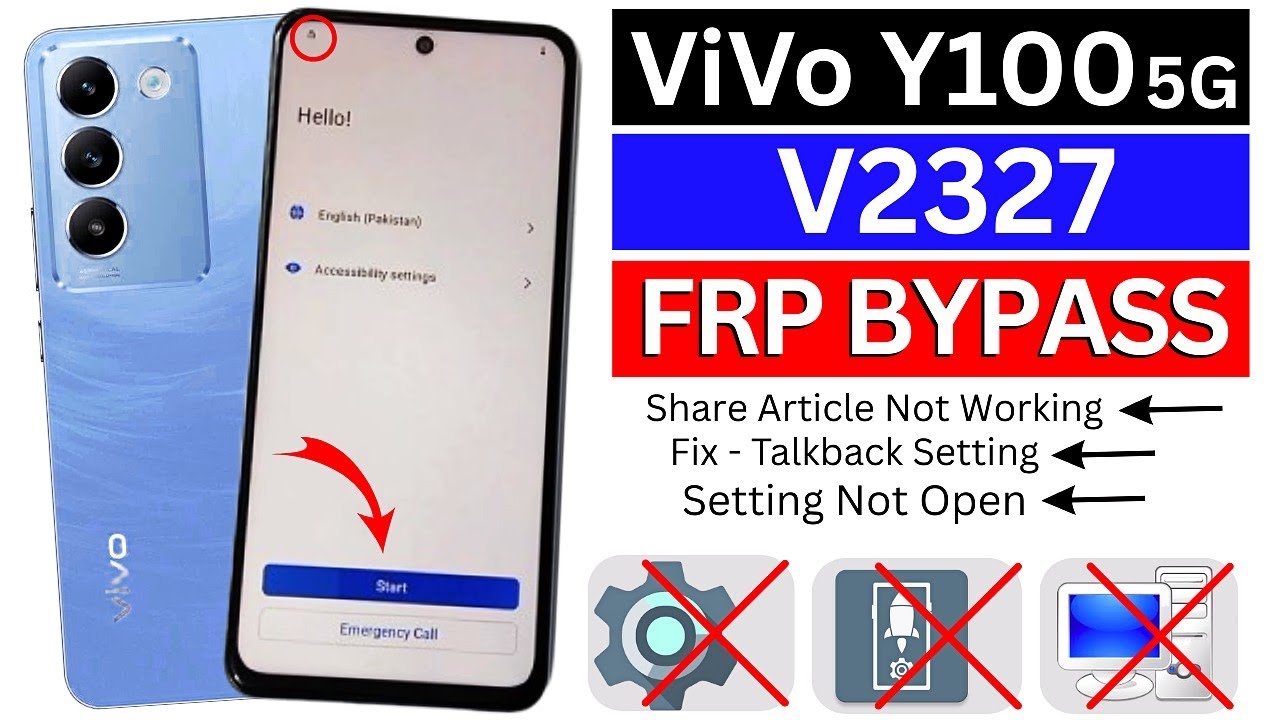 Unlocking Secrets: How to Bypass FRP on the Vivo Y100 5G (V2327) Running Android 14 Without a PC! Unlocking Secrets: How to Bypass FRP on the Vivo Y100 5G (V2327) Running Android 14 Without a PC!