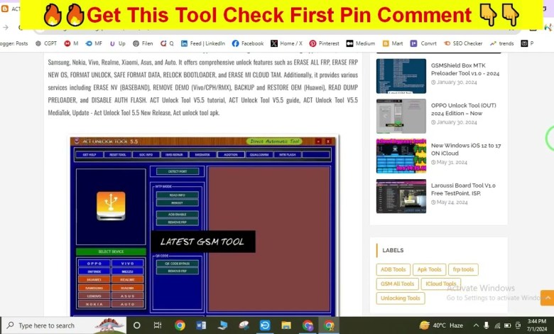 ACT Unlock Tool V5.5 | FRP Bypass MTK & Qualcomm ACT Unlock Tool V5.5 | FRP Bypass MTK & Qualcomm