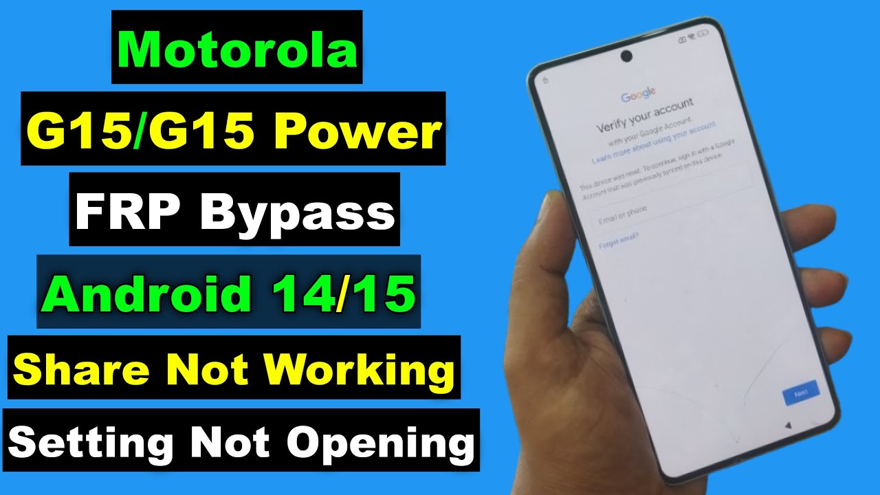 Unlocking Secrets: How to Bypass FRP on Motorola Moto G15/G15 Power for Android 14/15! Unlocking Secrets: How to Bypass FRP on Motorola Moto G15/G15 Power for Android 14/15!
