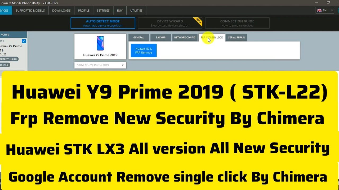 Huawei Y9 Prime 2019/Stk L22 Frp bypass New Security Huawei Y9 Prime 2019/Stk L22 Frp bypass New Security