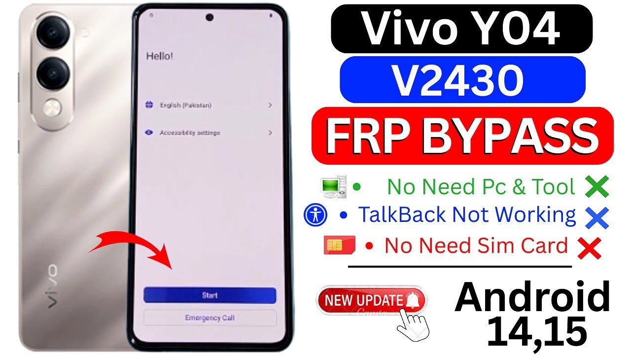 Unlocking Secrets: 100% Working Vivo Y04 (V2430) FRP Bypass Method Revealed! Unlocking Secrets: 100% Working Vivo Y04 (V2430) FRP Bypass Method Revealed!