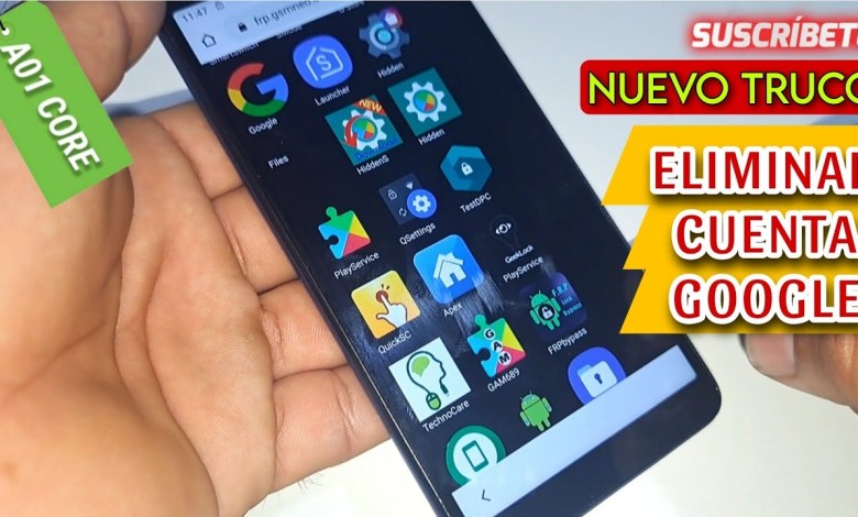 DELETE Google account samsung A01 CORE- NEW DELETE Google account samsung A01 CORE- NEW
