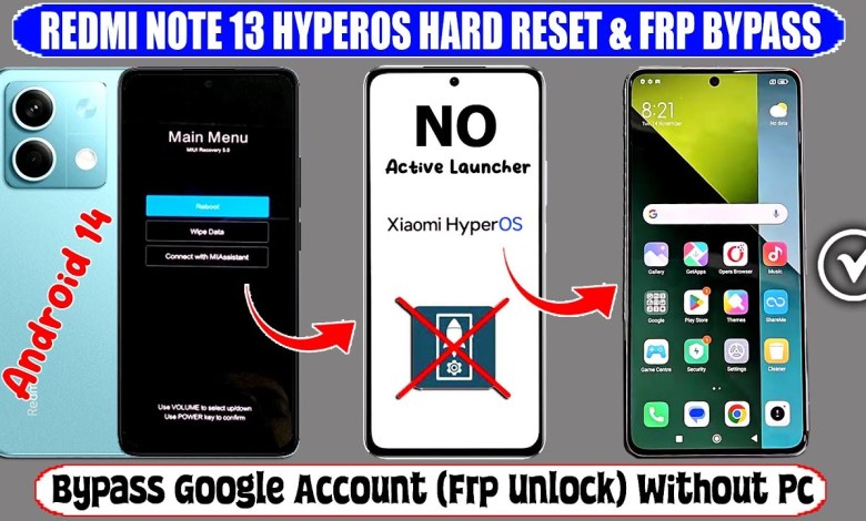 What is Redmi Note 13 (Android 14) HyperOs? Discover how to perform a Hard Reset & FRP What is Redmi Note 13 (Android 14) HyperOs? Discover how to perform a Hard Reset & FRP