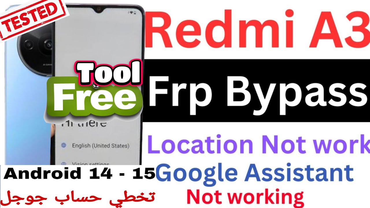 Unlocking Secrets: Free FRP Bypass for Redmi A3 (Blue) on Android 15 in 2025! Unlocking Secrets: Free FRP Bypass for Redmi A3 (Blue) on Android 15 in 2025!
