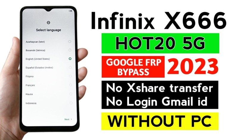 Infinix HOT20 5G (X666) Gmail frp bypass Android 12/13 Infinix HOT20 5G (X666) Gmail frp bypass Android 12/13