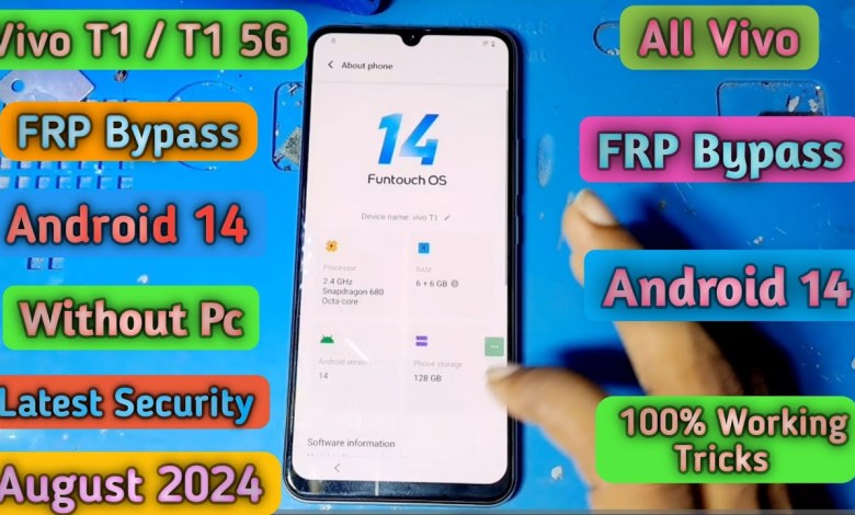 Unlock Vivo T1/T1 5g with Android 14 Latest Security using FRP Bypass Unlock Vivo T1/T1 5g with Android 14 Latest Security using FRP Bypass