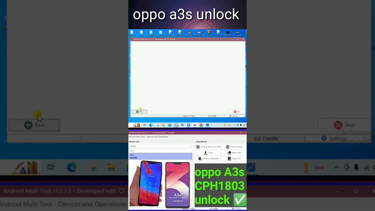 OPPO a3s cph1803 unlock Android Multi Tool OPPO a3s cph1803 unlock Android Multi Tool