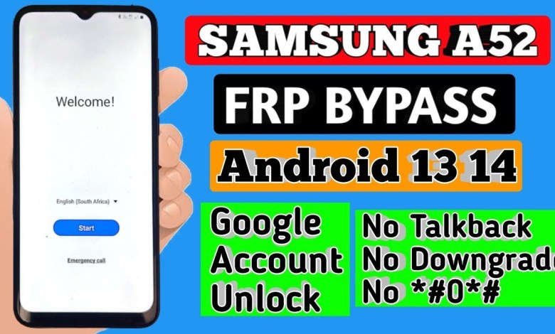 Samsung A52 A528B Google Account Remove for Samsung A52 A528B Google Account Remove for