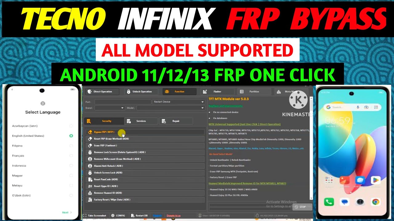 Unlocking Secrets: Discover All Tecno Infinix FRP Bypass Techniques Using the TFT MTP Bypass Tool V5.0! Unlocking Secrets: Discover All Tecno Infinix FRP Bypass Techniques Using the TFT MTP Bypass Tool V5.0!