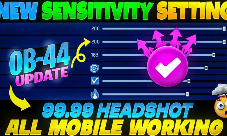 OB 44 AFTER UPDATE NEW SENSITIVITY SETTING IN FREE FIRE OB 44 AFTER UPDATE NEW SENSITIVITY SETTING IN FREE FIRE