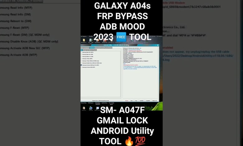 #SAMSUNG A04s #FRP #BYPASS // SM- A047F #GOOGLE ACCOUNT #SAMSUNG A04s #FRP #BYPASS // SM- A047F #GOOGLE ACCOUNT