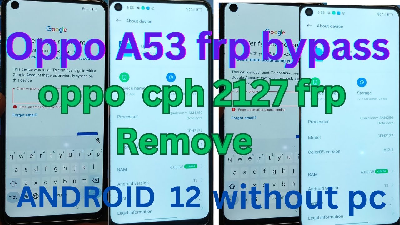 Oppo A53 Frp Bypass Android 12 Oppo CPH2127 Google Oppo A53 Frp Bypass Android 12 Oppo CPH2127 Google