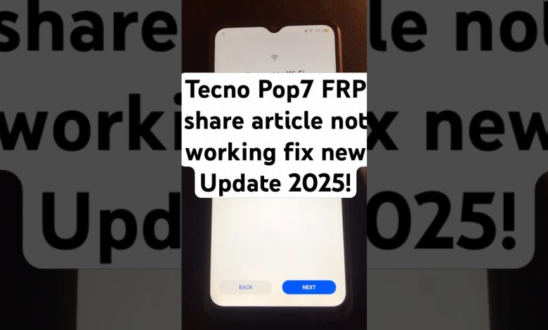 Unlock Tecno Pop 7 FRP without using a computer – Find out how! Unlock Tecno Pop 7 FRP without using a computer – Find out how!