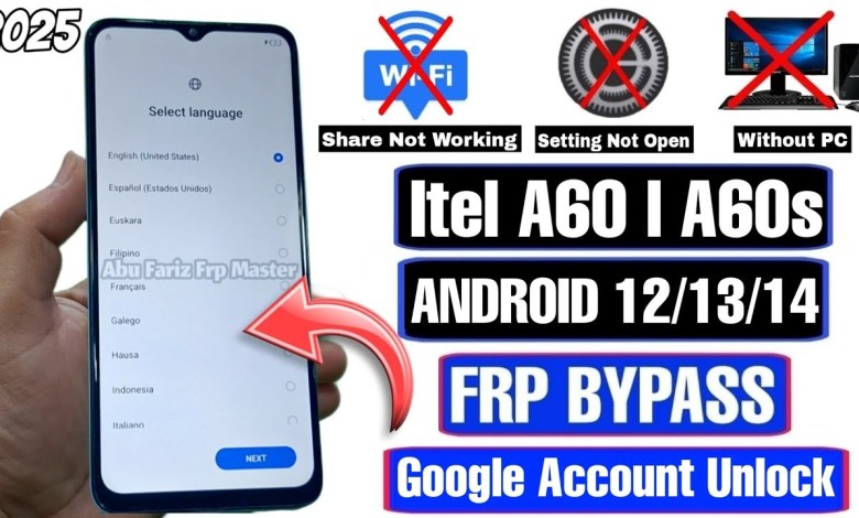 Unlocking Secrets: How to Bypass FRP on Itel A60 and A60s for Android 12, 13, and 14! Unlocking Secrets: How to Bypass FRP on Itel A60 and A60s for Android 12, 13, and 14!
