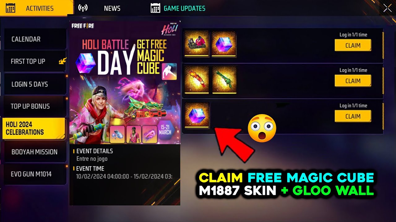 CLAIM M1887 + MAGIC CUBE HOLI EVENT -para CLAIM M1887 + MAGIC CUBE HOLI EVENT -para