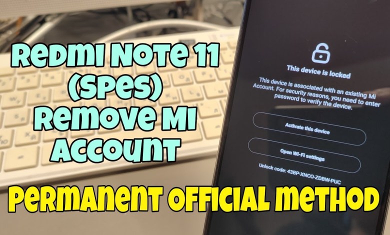 Xiaomi Redmi Note 11 (Spes), Remove Mi Account Xiaomi Redmi Note 11 (Spes), Remove Mi Account