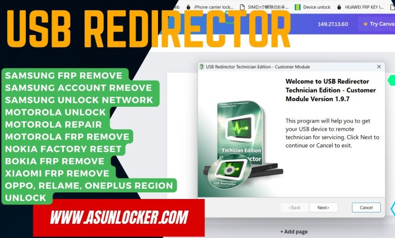 How to use USB Redirector To unlock FRP Network How to use USB Redirector To unlock FRP Network
