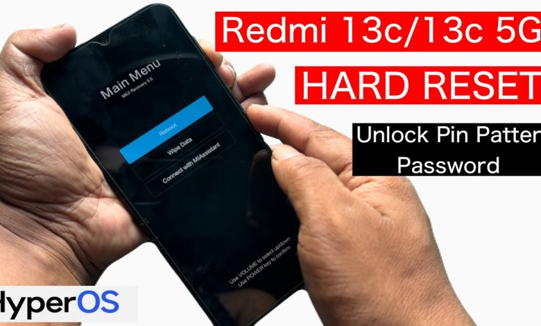 Redmi 13c/13c 5G Hard Reset/Unlock Pin Pattern Password Redmi 13c/13c 5G Hard Reset/Unlock Pin Pattern Password