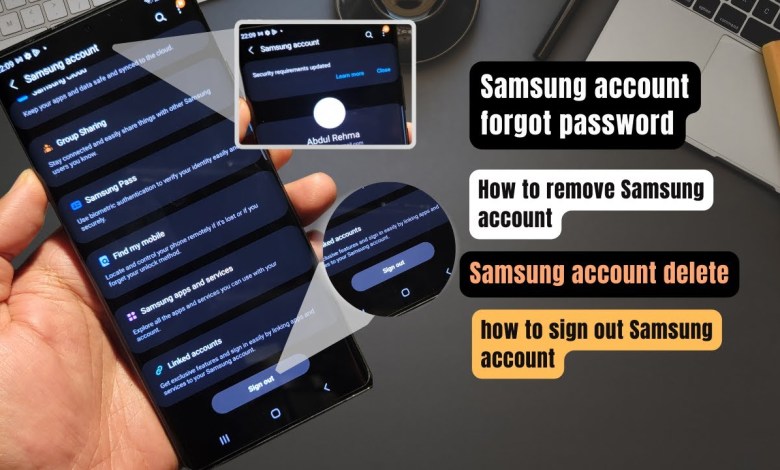 Samsung account password reset | how to sign out Samsung account password reset | how to sign out