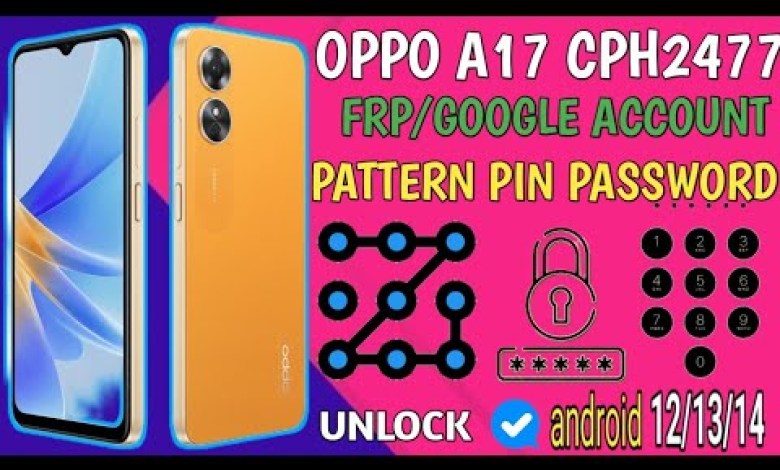 OPPO A17 PATTERN,PIN,PASSWORD UNLOCK / CPH2477 UNLOCK / OPPO A17 PATTERN,PIN,PASSWORD UNLOCK / CPH2477 UNLOCK /