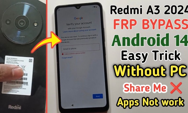 Redmi A3 Frp Bypass Android 14 | Redmi A3 Bypass Google Redmi A3 Frp Bypass Android 14 | Redmi A3 Bypass Google