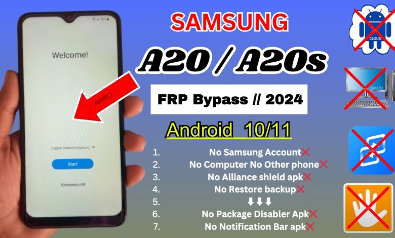 Samsung A20/A20s Android 10/11 FRP Bypass || 2024 Samsung A20/A20s Android 10/11 FRP Bypass || 2024