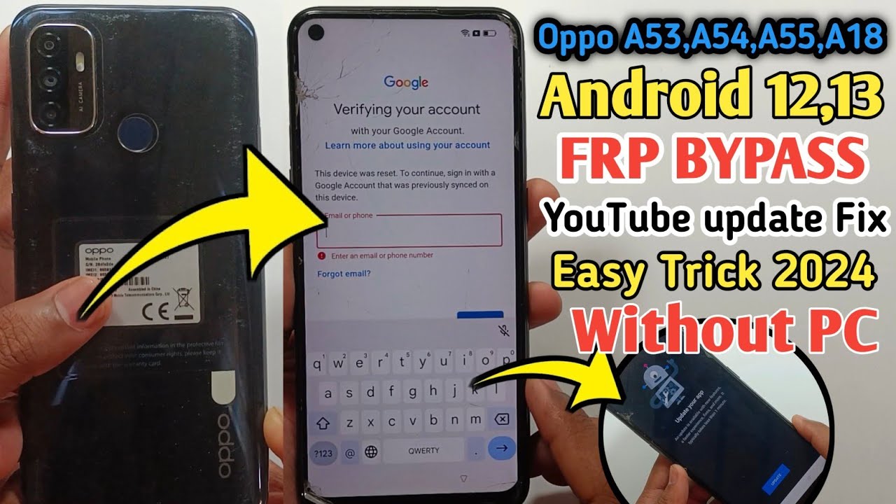 Oppo A53 Frp Bypass Android 12 | Fix YouTube Update | Oppo A53 Frp Bypass Android 12 | Fix YouTube Update |