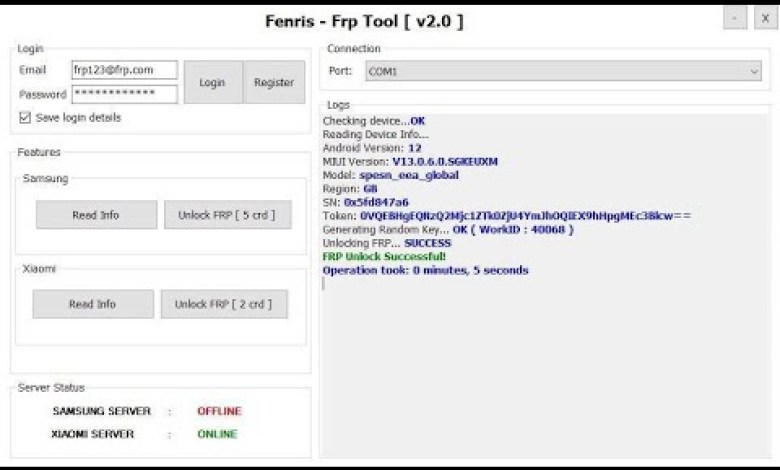 Fenris FRP Tool Samsung worldwide Frp All Model Mi Frp Fenris FRP Tool Samsung worldwide Frp All Model Mi Frp