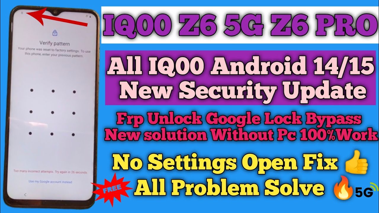 Unlocking Secrets: IQOO Z6 5G & Z6 Pro FRP Bypass with the Latest Security Update! Unlocking Secrets: IQOO Z6 5G & Z6 Pro FRP Bypass with the Latest Security Update!