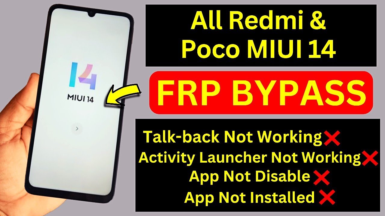 All Redmi/Mi/Poco MIUI 14 FRP Bypass Find Apps | All All Redmi/Mi/Poco MIUI 14 FRP Bypass Find Apps | All