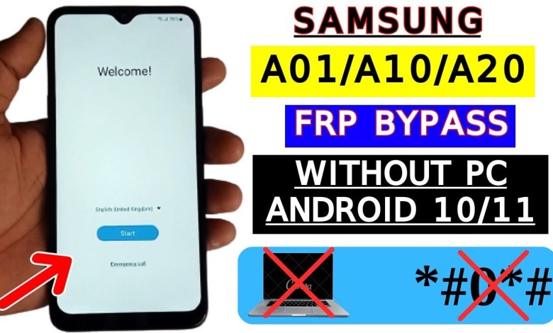 Samsung A01/A10/A20 FRP Bypass Android 11/10 Samsung A01/A10/A20 FRP Bypass Android 11/10