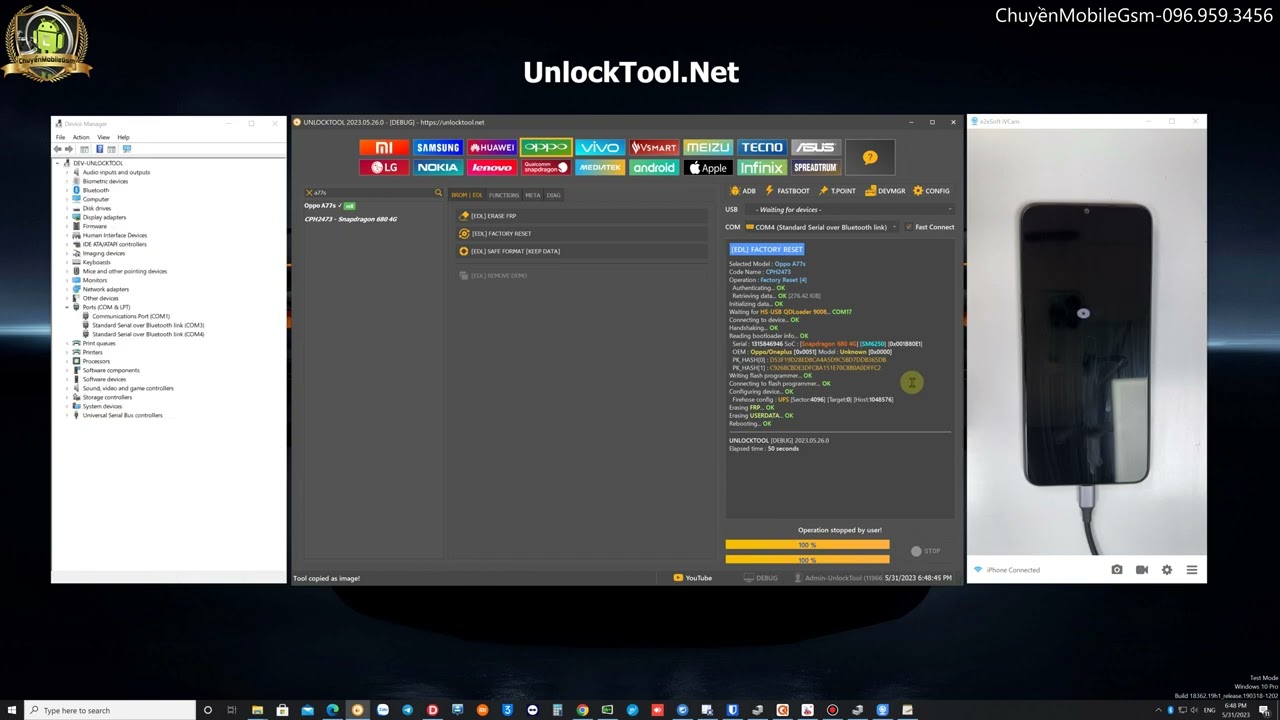 Oppo A77s CPH2473 Remove Password + Remove Frp Done Oppo A77s CPH2473 Remove Password + Remove Frp Done