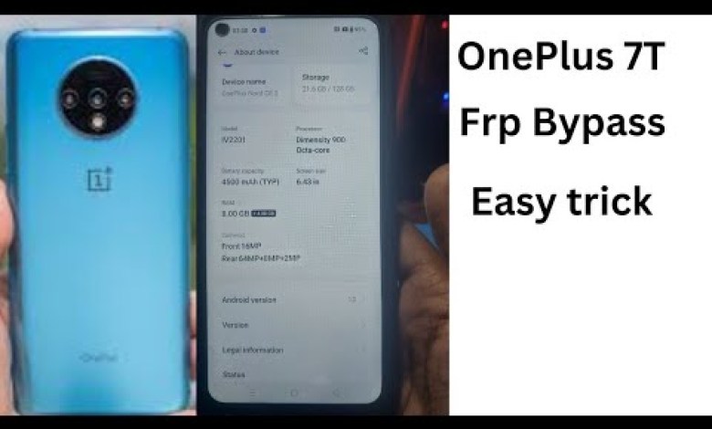 OnePlus 7T hard reset Frp Bypass OnePlus 7T hard reset Frp Bypass