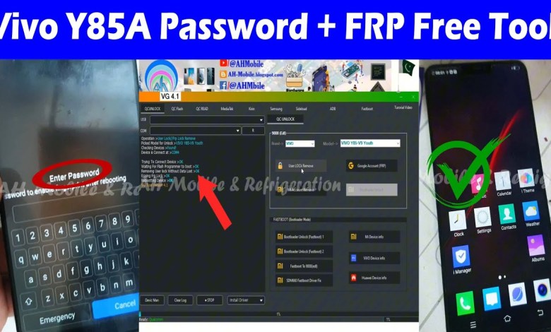 Vivo Y85A Password + FRP Bypass Free VG Tool Vivo Y85A Password + FRP Bypass Free VG Tool
