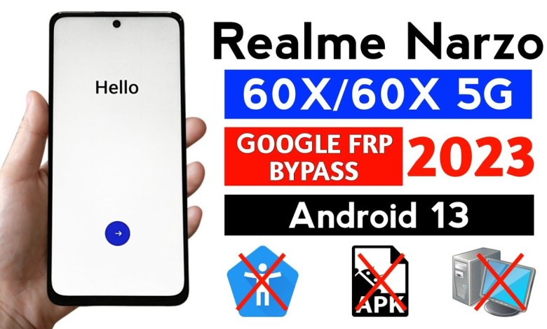 Realme Narzo 60X 5G Gmail/Frp Bypass Android 13 Realme Narzo 60X 5G Gmail/Frp Bypass Android 13
