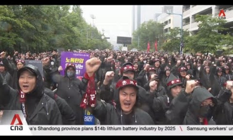 Workers demand better pay, benefits at first Workers demand better pay, benefits at first