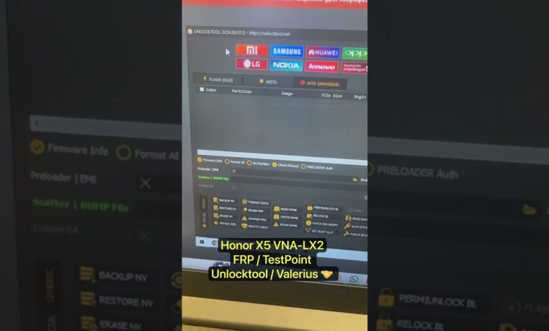 FRP HONOR X5 VNA-LX2 Reset Google Account / Testpoint / FRP HONOR X5 VNA-LX2 Reset Google Account / Testpoint /