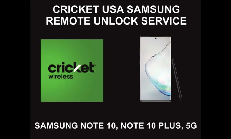 Cricket USA Remote Unlock Service, Samsung Note 10, Cricket USA Remote Unlock Service, Samsung Note 10,