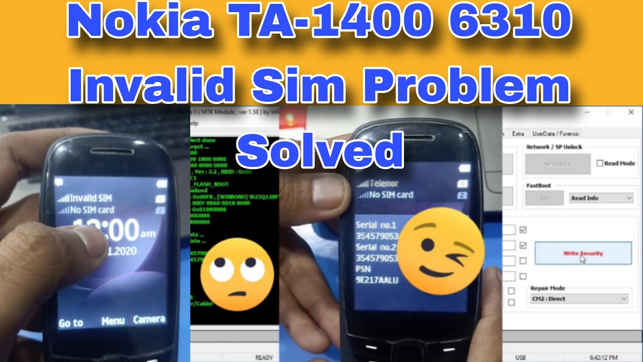 Nokia 6310 Invalid Sim Problem Fixed | Nokia TA-1400 Nokia 6310 Invalid Sim Problem Fixed | Nokia TA-1400