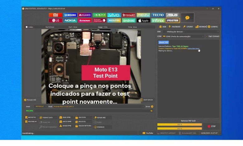 FRP MOTO E13 – Desbloqueio via Test Point [ UNLOCKTOOL FRP MOTO E13 – Desbloqueio via Test Point [ UNLOCKTOOL
