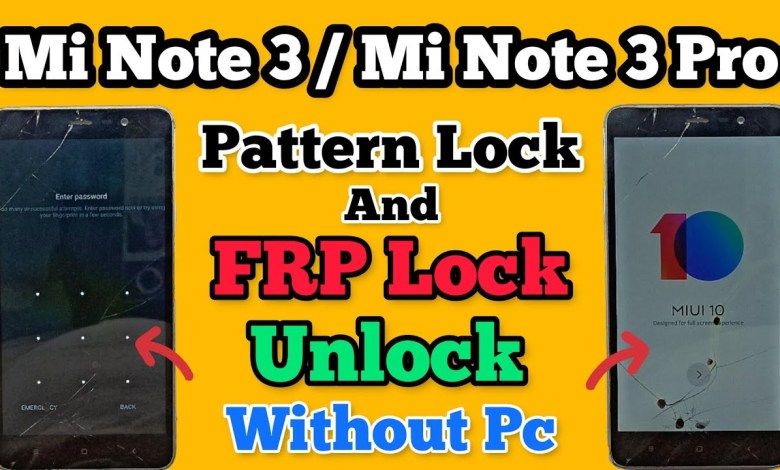 Xiaomi Mi Note 3/Note 3 Pro || Hard Reset || Pattern Xiaomi Mi Note 3/Note 3 Pro || Hard Reset || Pattern