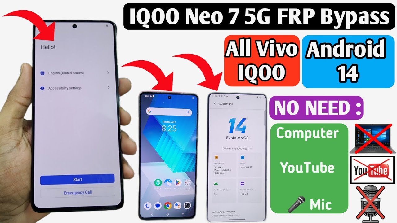 IQOO Neo 7 5G FRP Bypass | Android 14 | IQoo Vivo Frp IQOO Neo 7 5G FRP Bypass | Android 14 | IQoo Vivo Frp