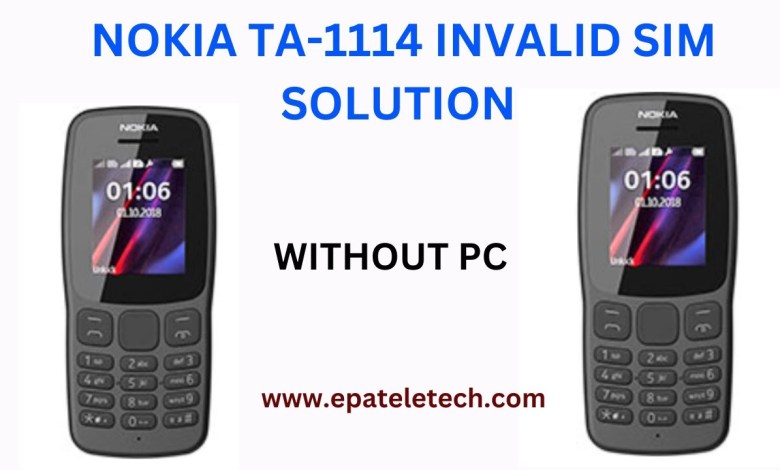 All Nokia 106 Keypad Ta-1114 Invalid Sim Solution All Nokia 106 Keypad Ta-1114 Invalid Sim Solution